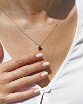Enamel black Heart Necklace